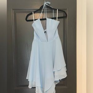 Short figure skater cut Michael Costello dress for revolve